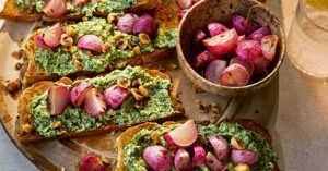 Receita Bruschetta de Radish & Broad Bean