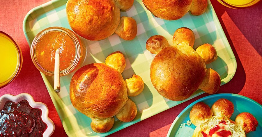 Pães de brioche de gatinhos