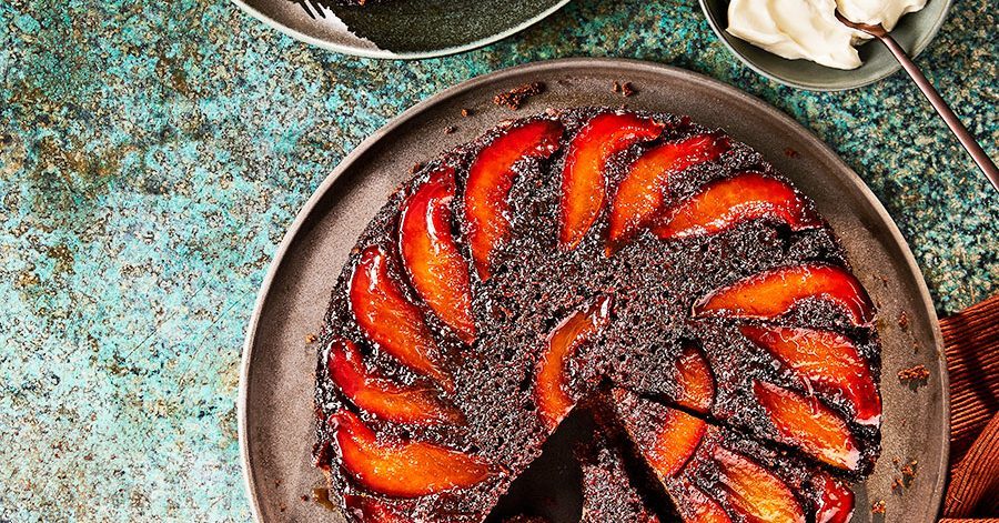 Receita de bolo de cabeça para baixo | Boa comida