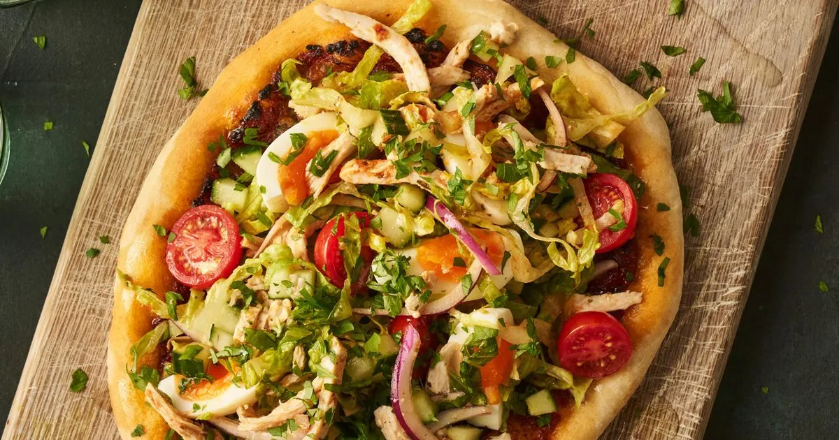 Pizza de salada Cobb