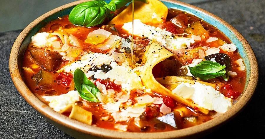 Receita de sopa de lasanha ratatouille | Boa comida