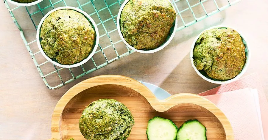 Muffins salgados de espinafre